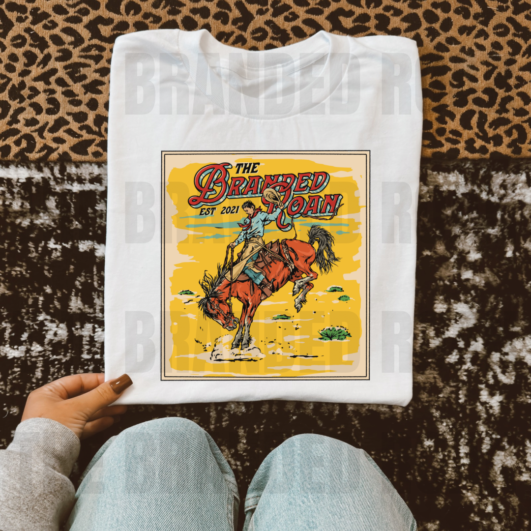 The Branded Roan Bronc Horse Tee