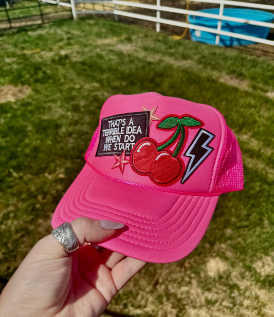 The Branded Roan -Hot Pink Trucker Cap