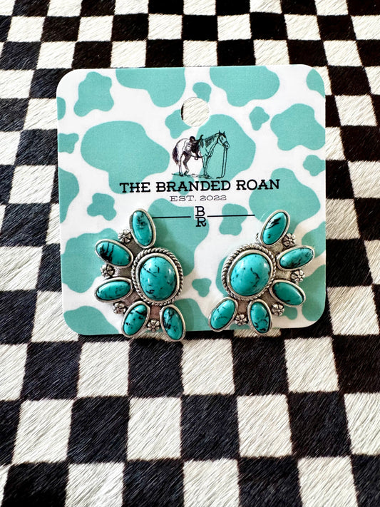 The Branded Roan - Half Blossom Earrings