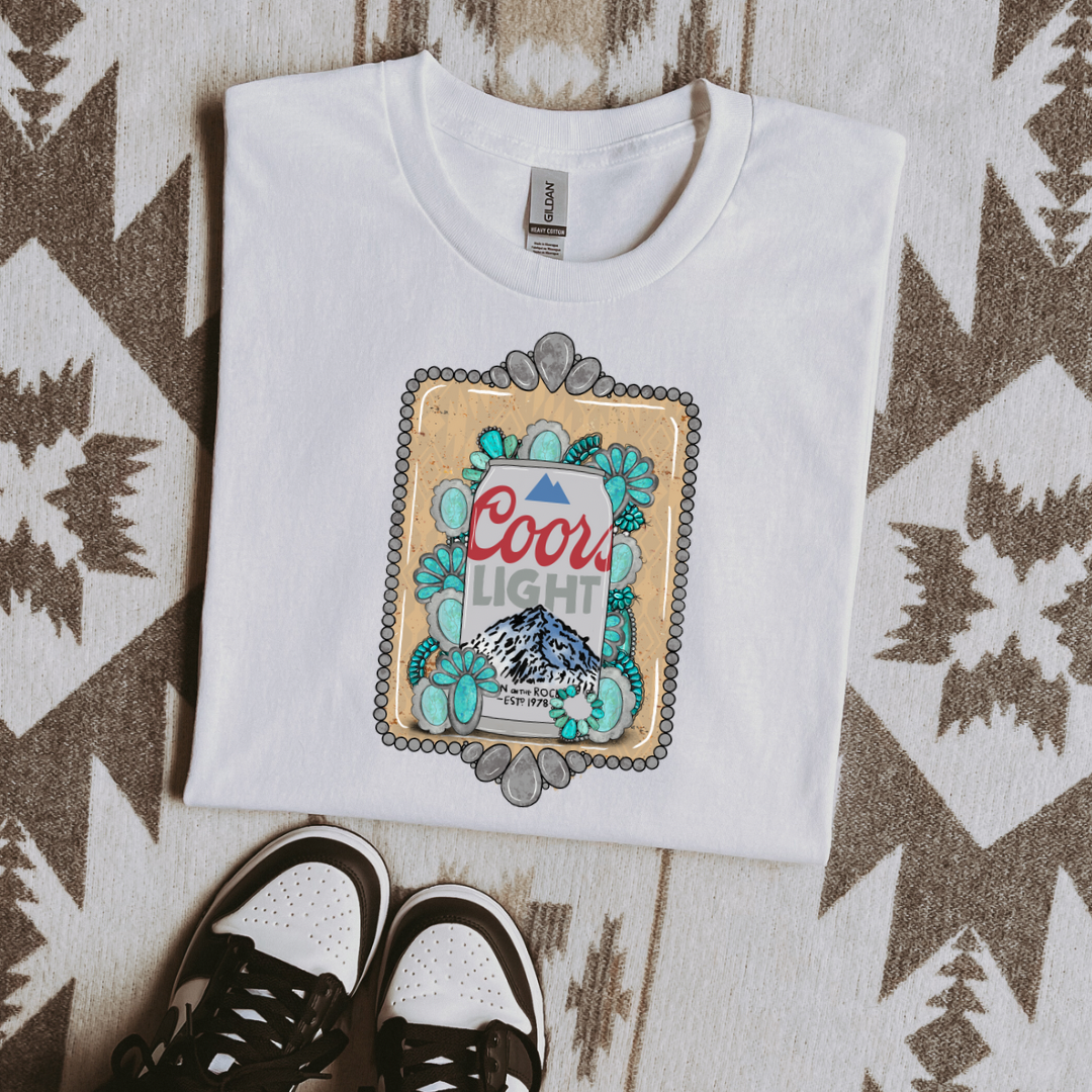 The Branded Roan - Coors Light & Turquoise Tee