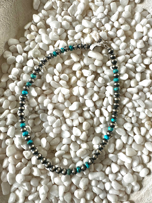 The Branded Roan - Navajo Pearl & Turquoise Necklace