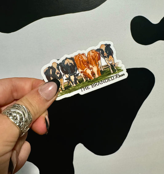 The Branded Roan - Cow Sticker