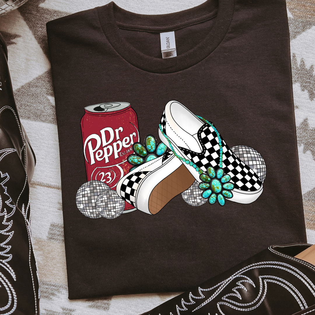 The Branded Roan - Dr Pepper & Checkered Vans Tee