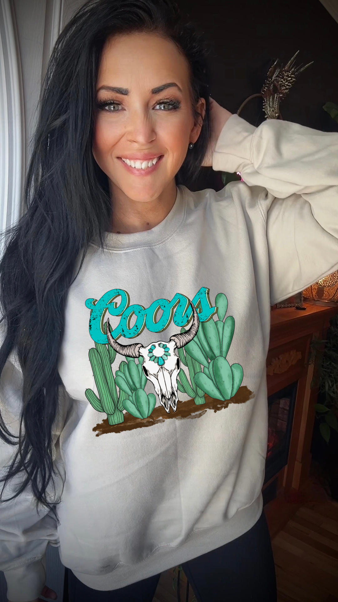 The Branded Roan - Cactus Coors Crewneck