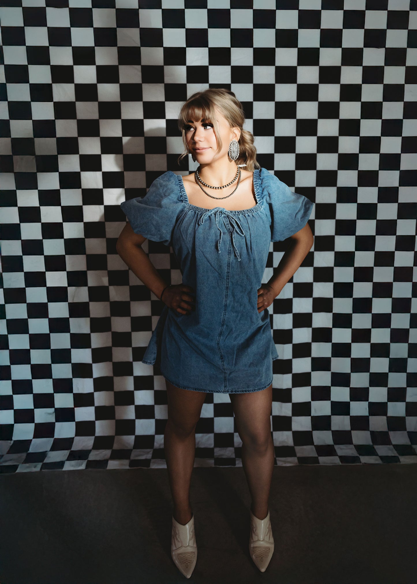 Denim Baby Doll Dress