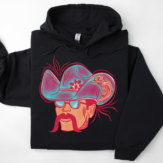 The Branded Roan - Neon Cowboy Hoodie