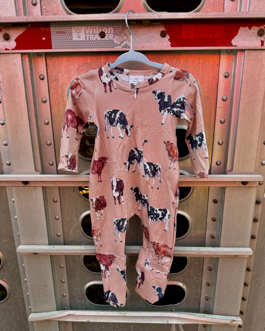 The Branded Roan - Multi Print Cow Onsie