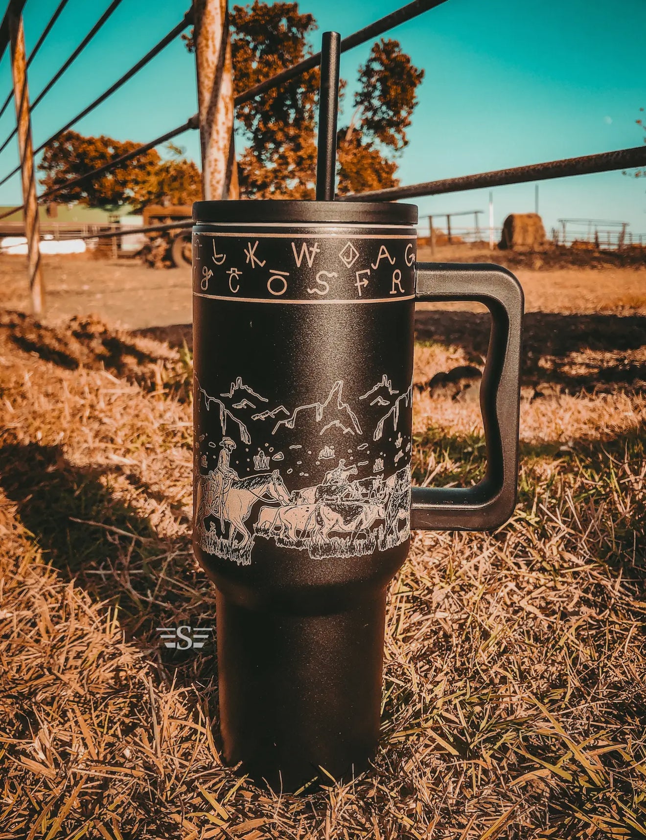 Black Cattle Drive Tumbler