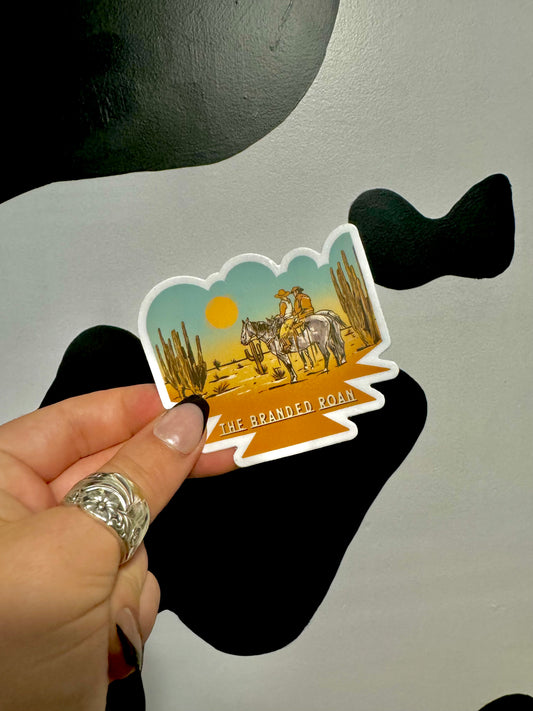 The Branded Roan - Desert Scene Sticker