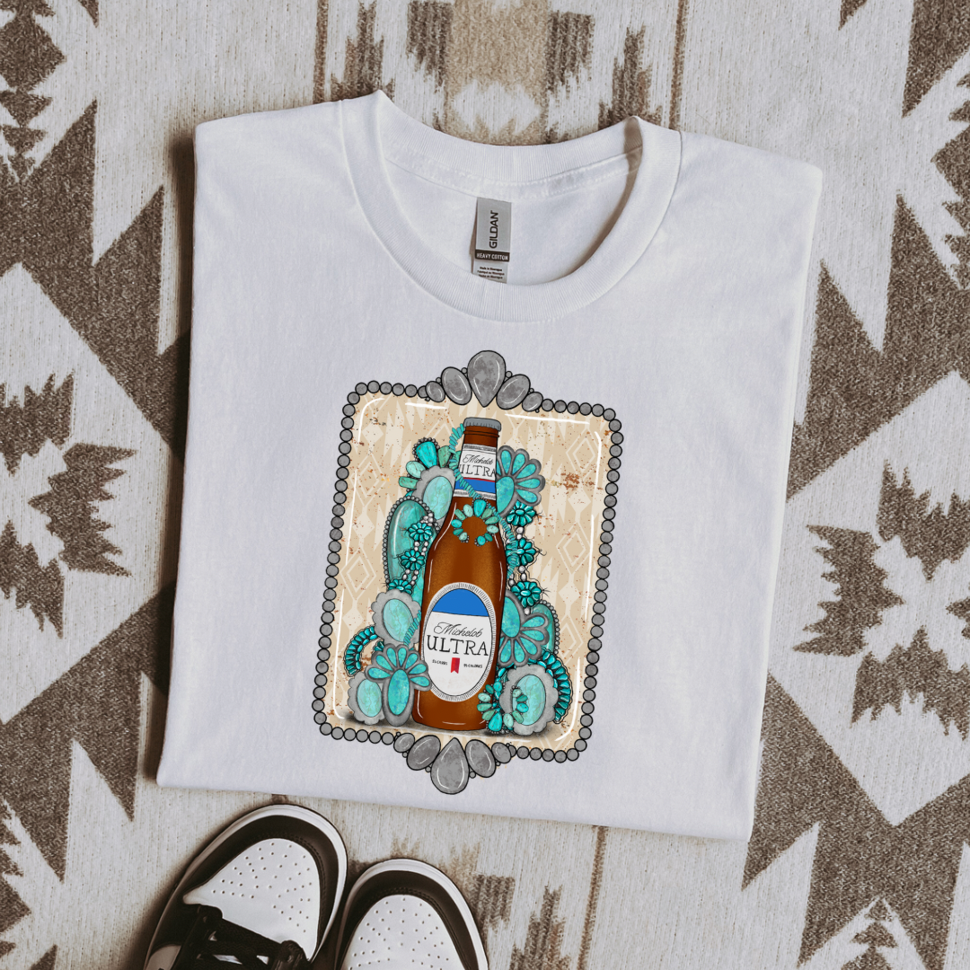 The Branded Roan - Ultra Beer & Turquoise Tee