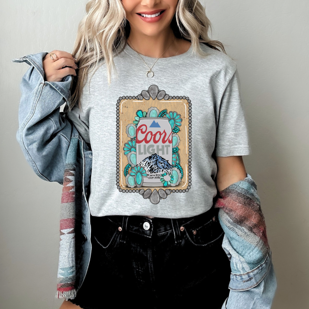 The Branded Roan - Coors Light & Turquoise Tee