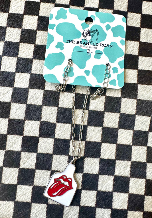 The Branded Roan - Rolling Stones Cowtag Necklace