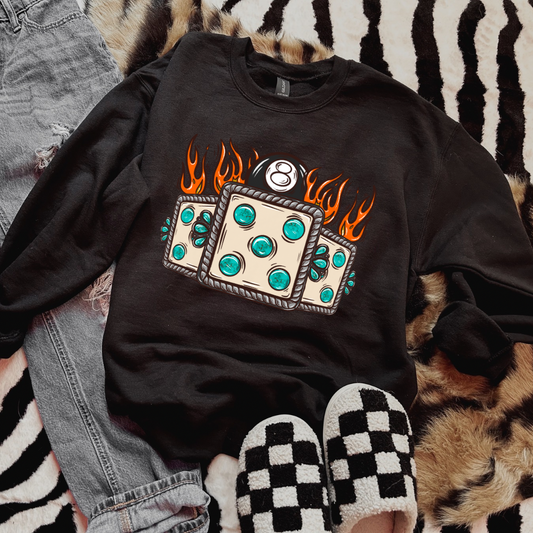 The Branded Roan - Dice & 8 Ball Crewneck