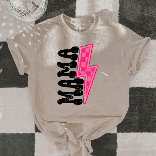 The Branded Roan - Pink Bolt Mama Tee