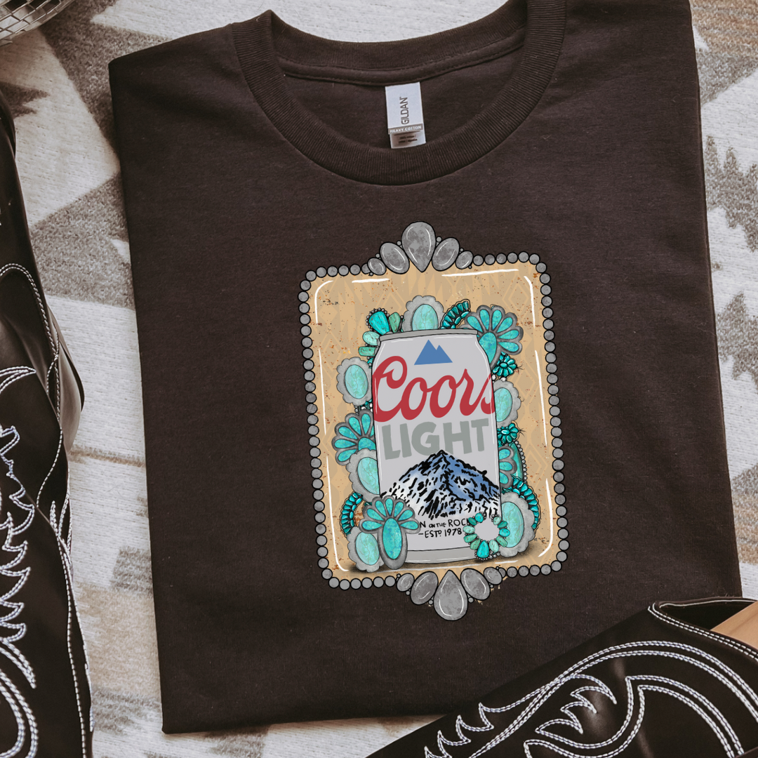 The Branded Roan - Coors Light & Turquoise Tee