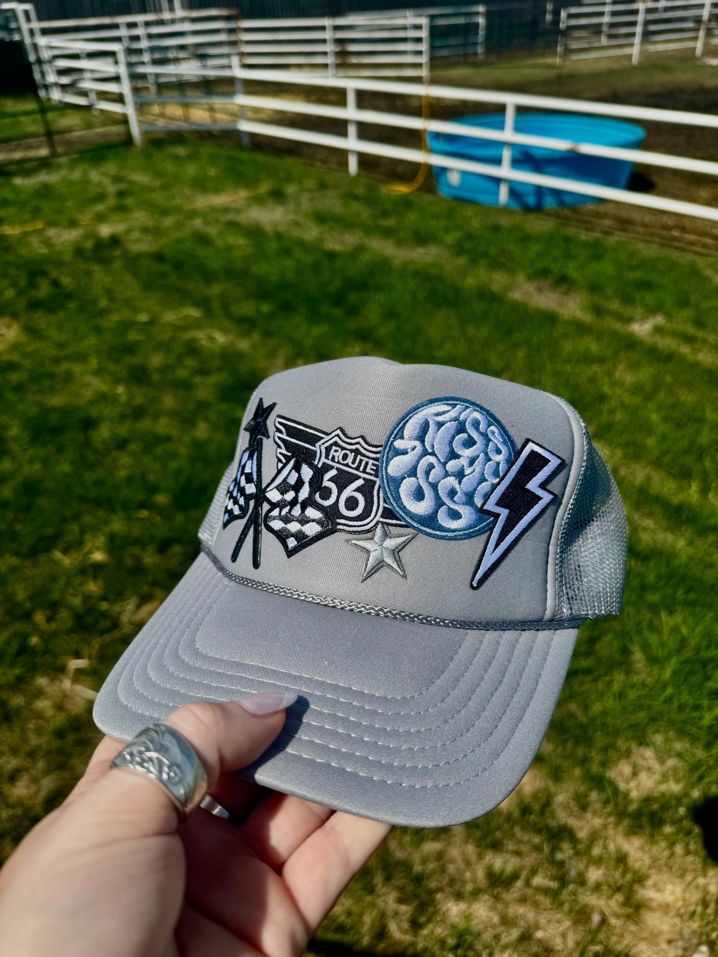 The Branded Roan - Grey Trucker Cap