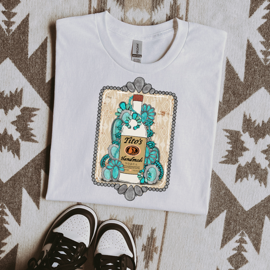 The Branded Roan - Titos & Turquoise Tee