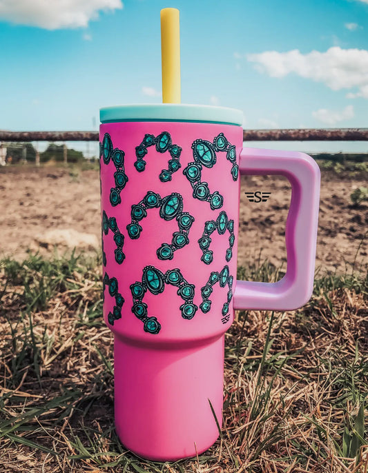 Pink Squash Blossom Tumbler