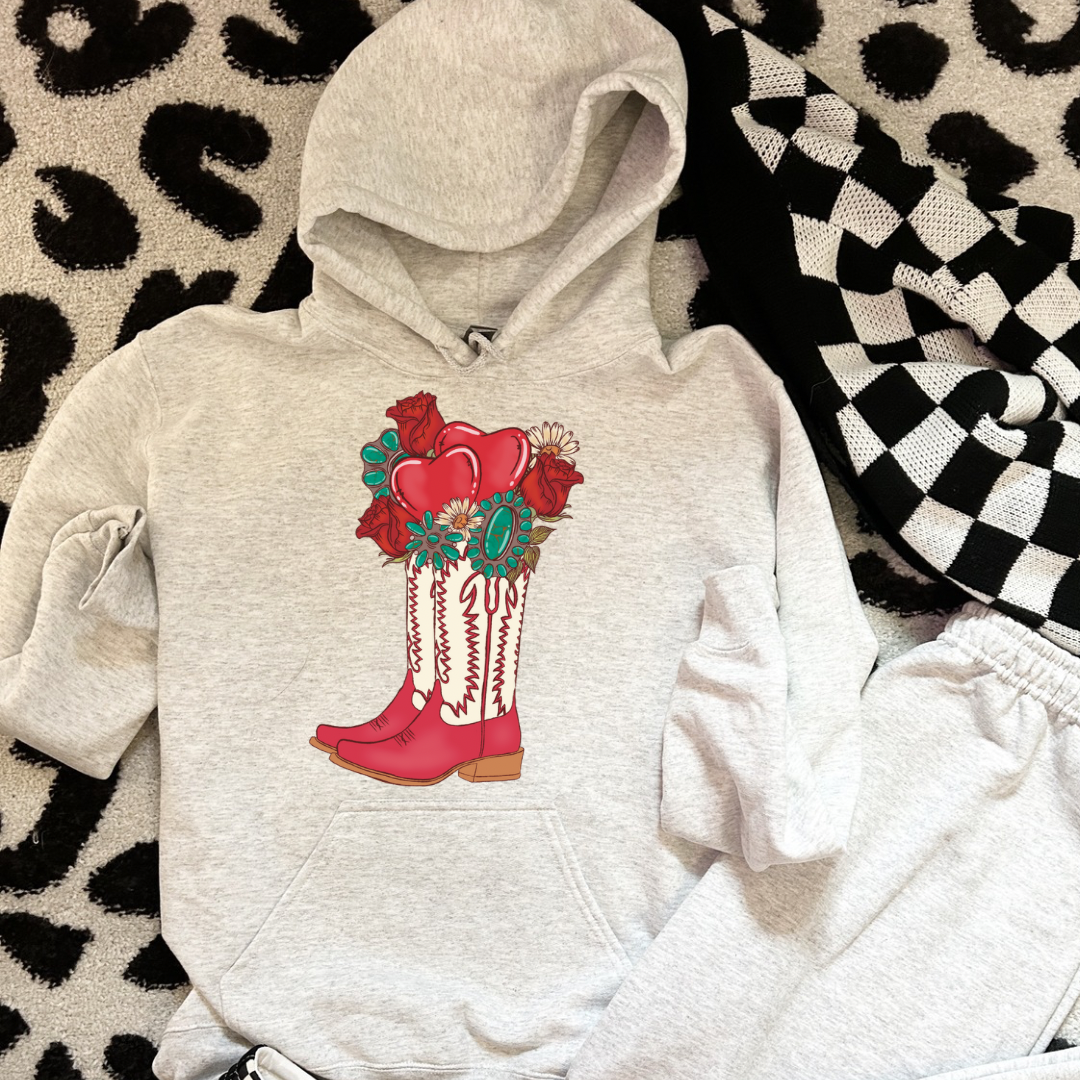 The Branded Roan - Valentine Boots Hoodie