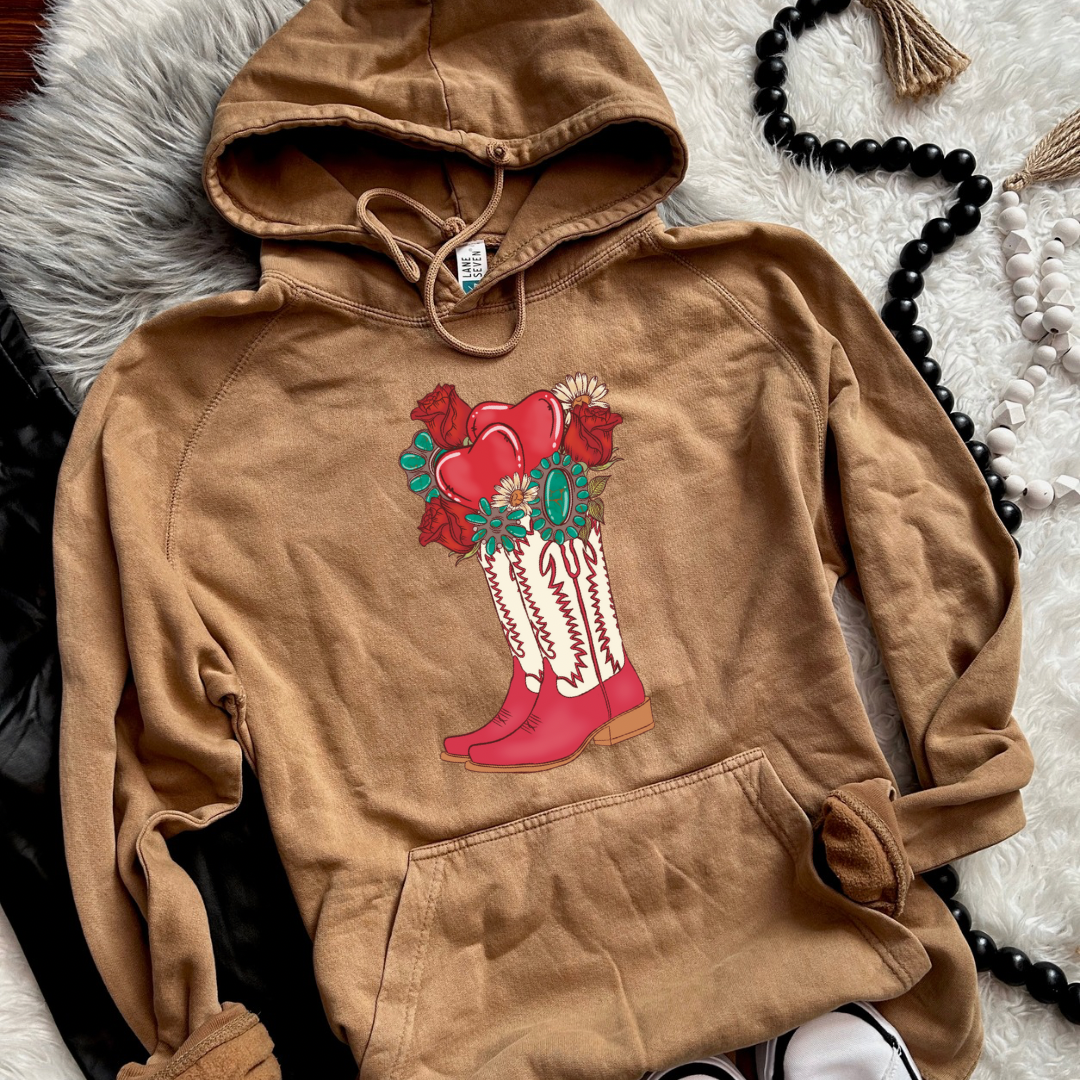 The Branded Roan - Valentine Boots Hoodie