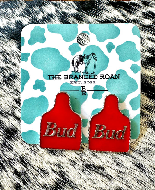 The Branded Roan - Bud Cowtag Earrings