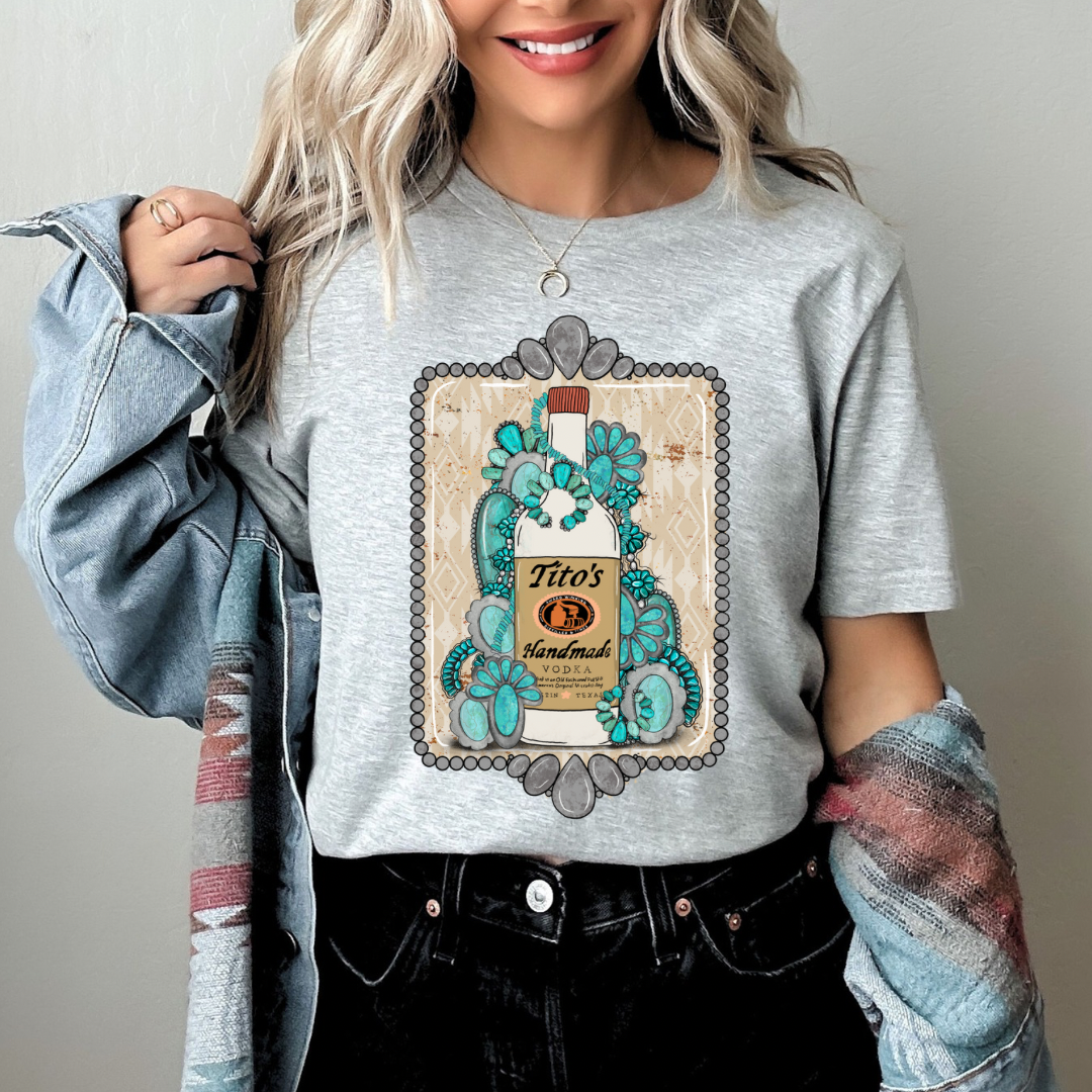 The Branded Roan - Titos & Turquoise Tee