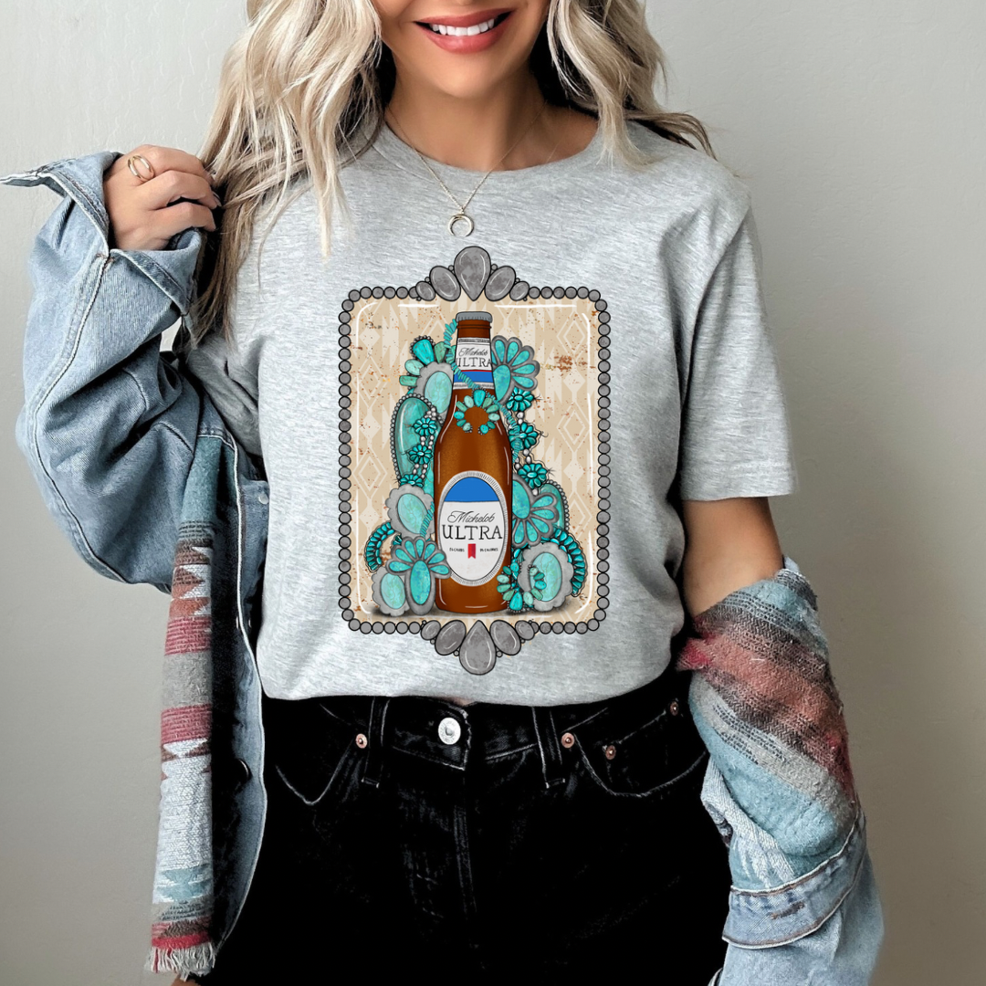 The Branded Roan - Ultra Beer & Turquoise Tee