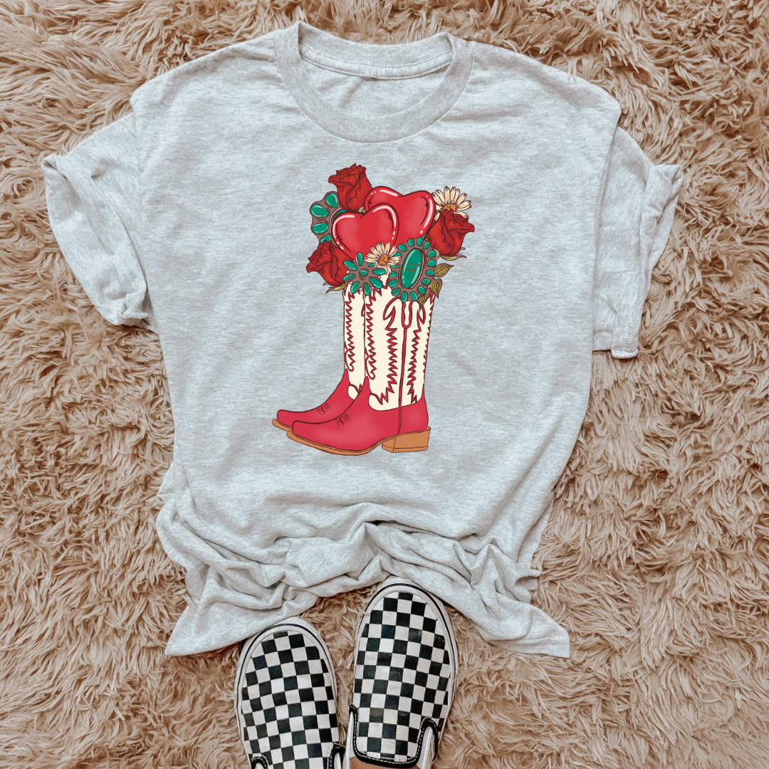 The Branded Roan - Valentine Boots Tee