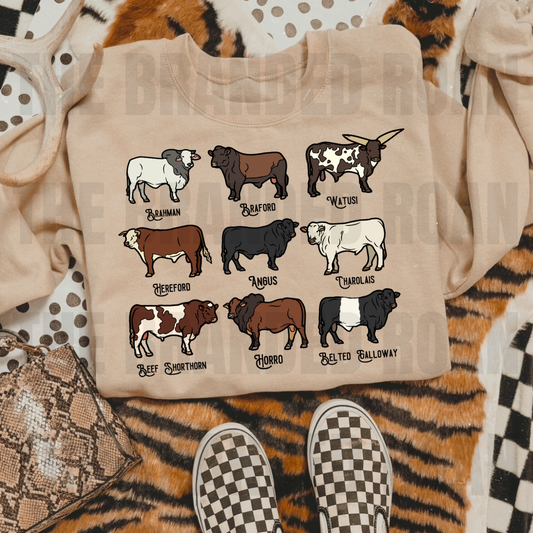 Cow Breeds Crew Neck