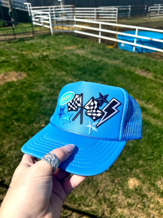 The Branded Roan - Neon Blue Trucker Cap