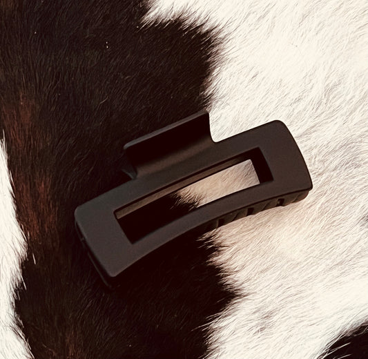 The Branded Roan - Black Jumbo Claw Clip