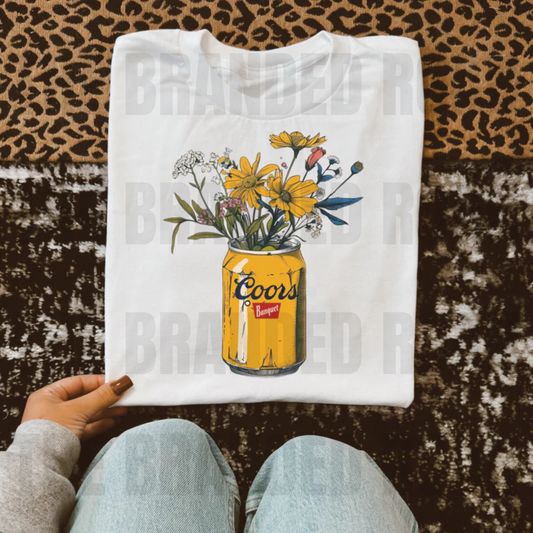 The Branded Roan - Flowers in a Coors Can Tee