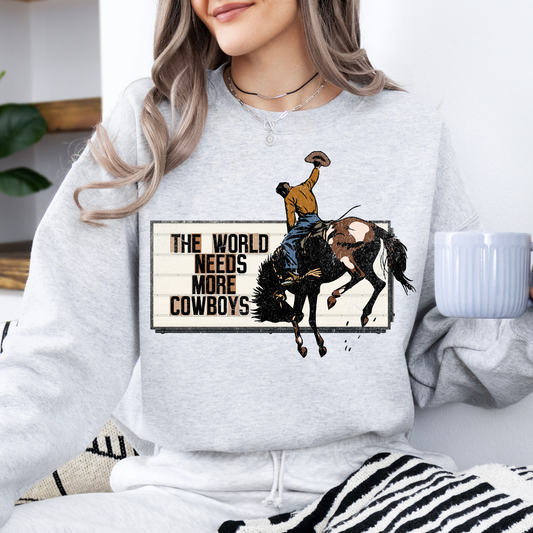 The Branded Roan - The World Needs More Cowboys Crewneck