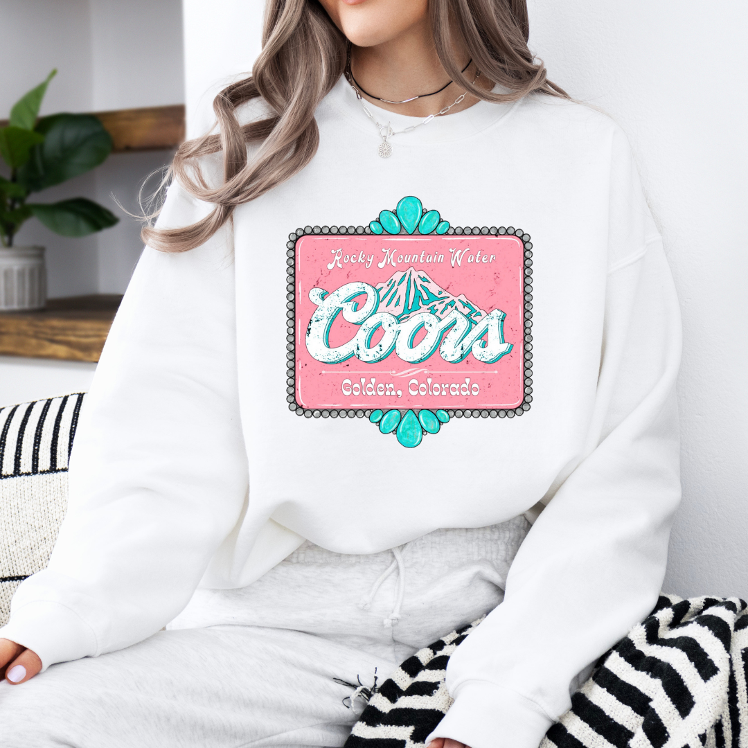 The Branded Roan - Pink Coors Crewneck