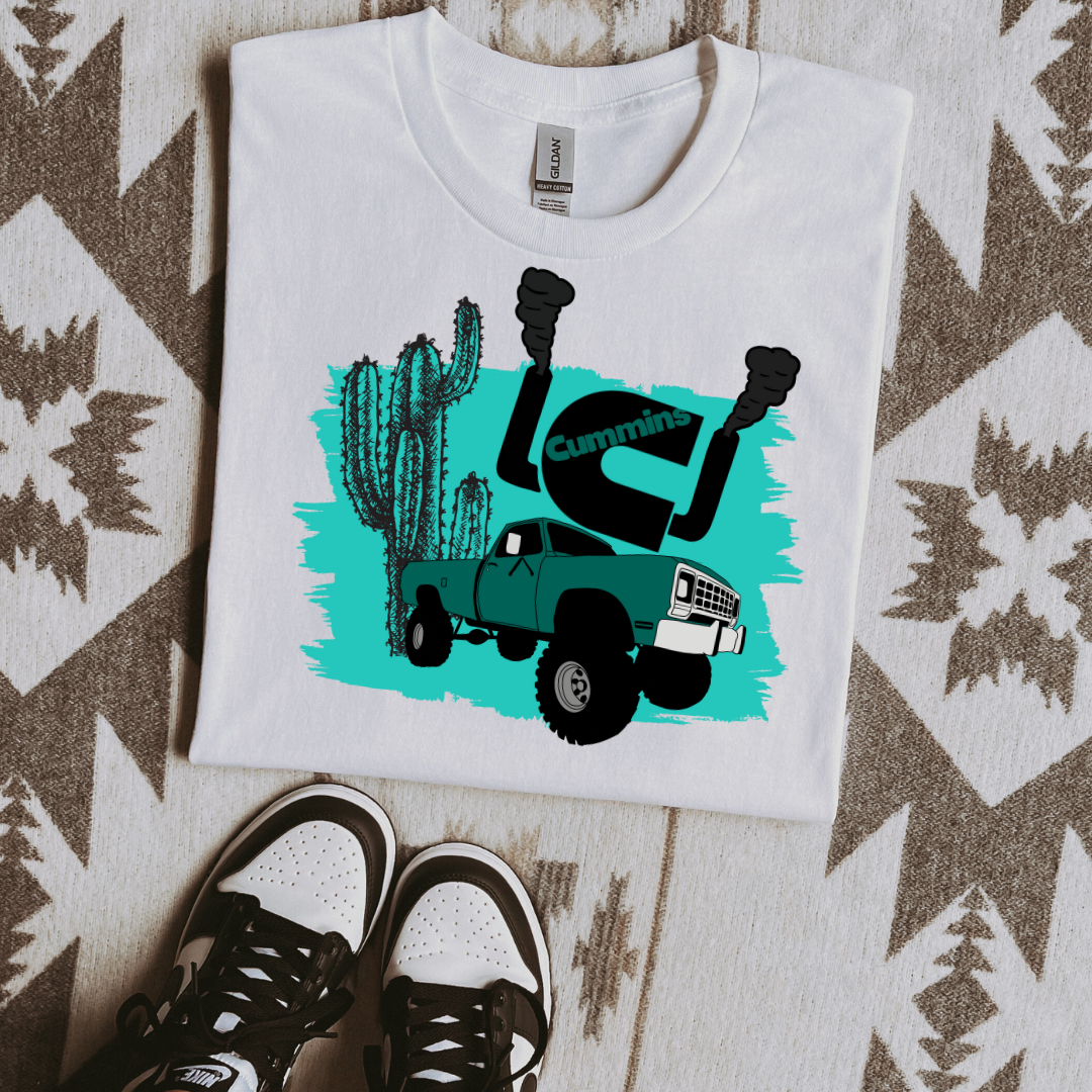 The Branded Roan - Cummins Turquoise Tee